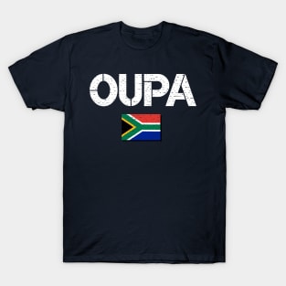 Oupa ( Grandpa ) with South Africa Flag T-Shirt